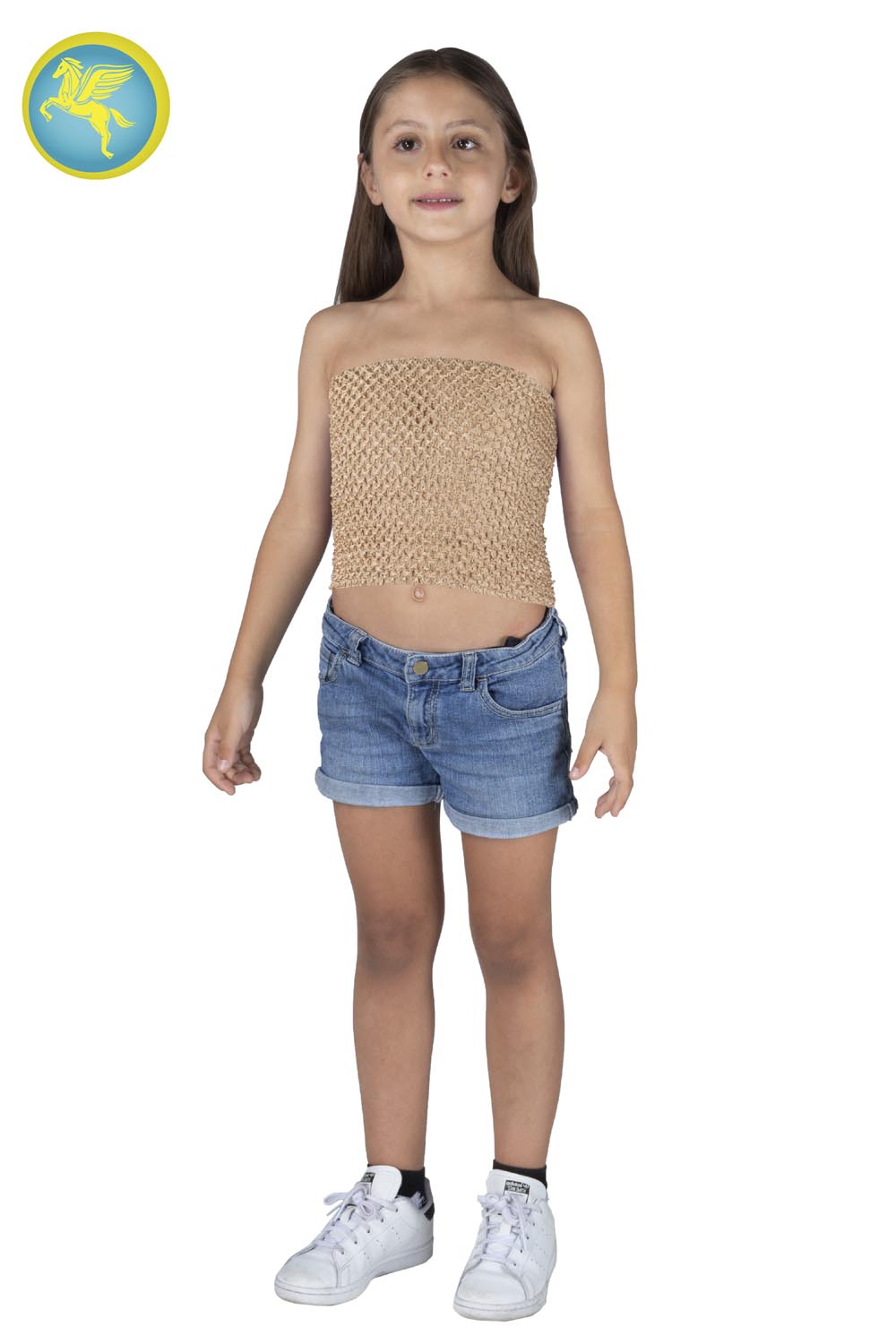 TOP ELASTICO TINTA UNITA BEIGE